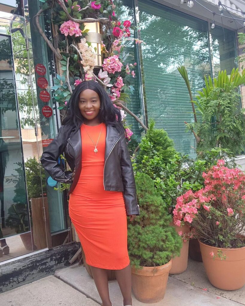 how to wear an orange midi dress in the summer