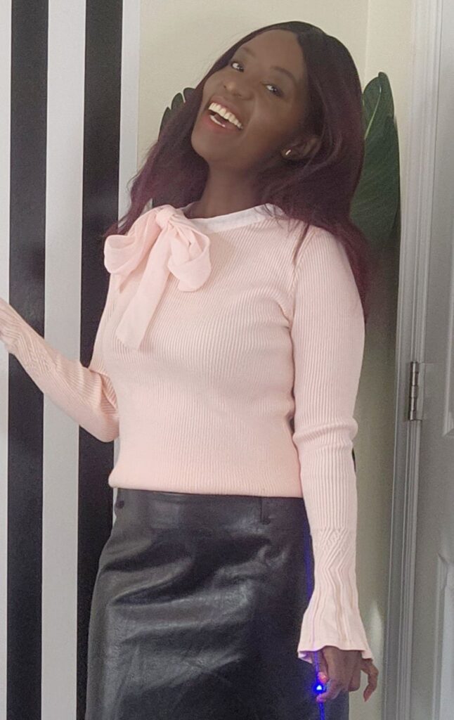 how to style a pink bow sweater top 